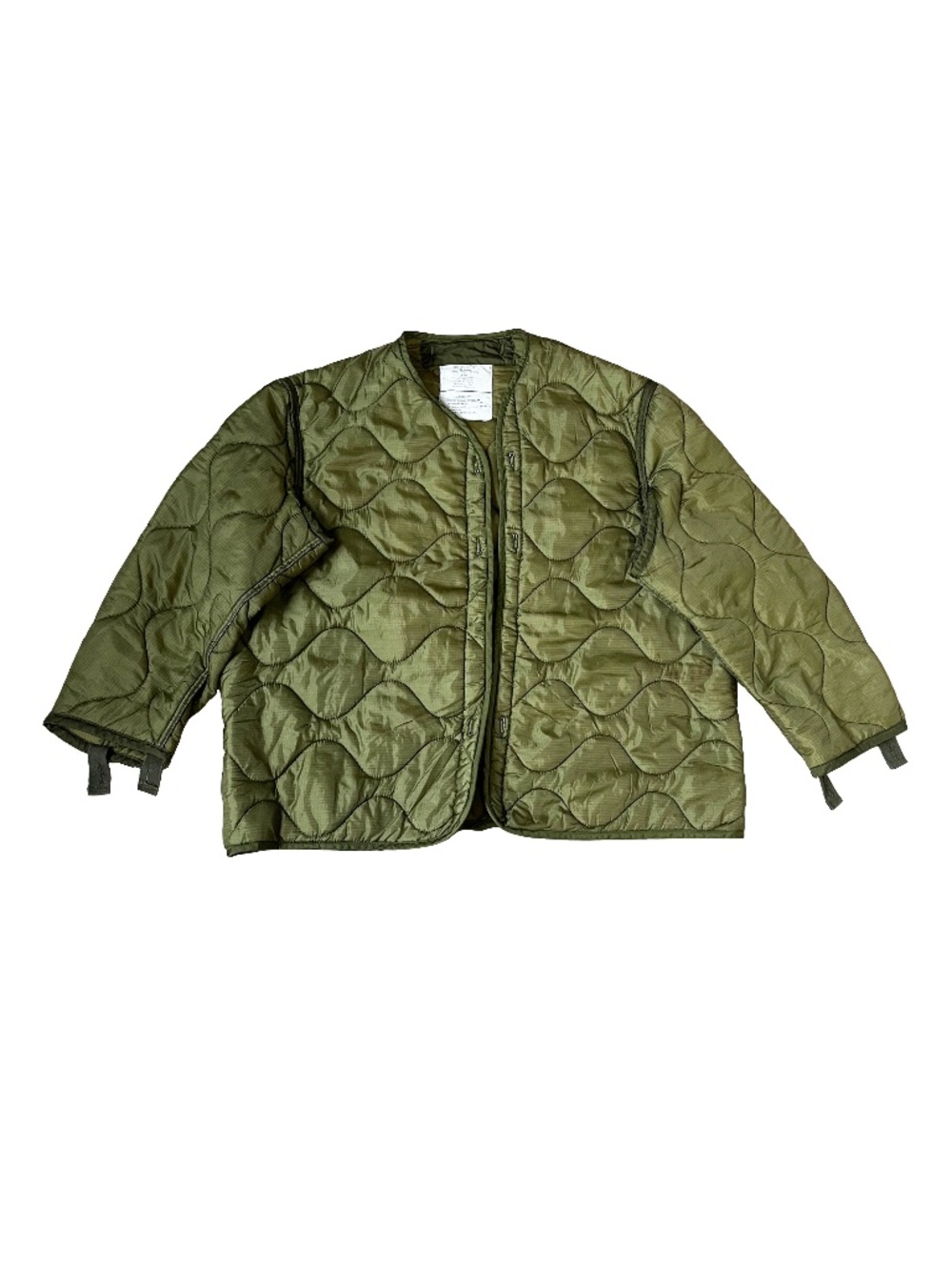 Vintage 80's M65 Field Coat Liner Cold Weather Jacket Quilted Green